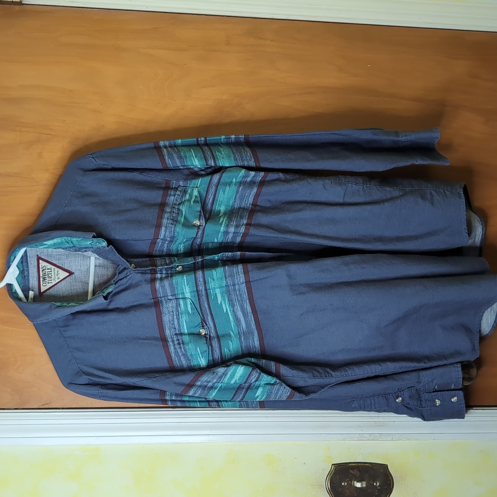 Cowboys Turtle Association By Roper Vintage Long Sleeve X-large USA Blue Men's